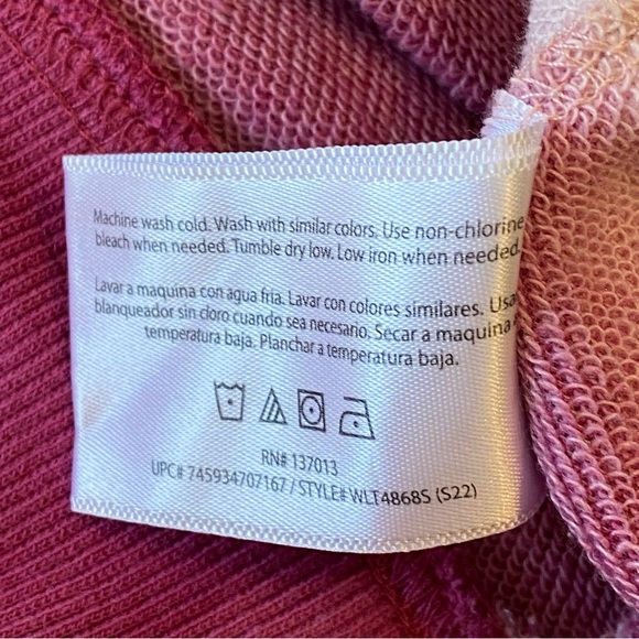 Wildfox Women's French Terry Relaxed Fit Tie-Dye Hoodie size medium Oversized - Picture 8 of 9